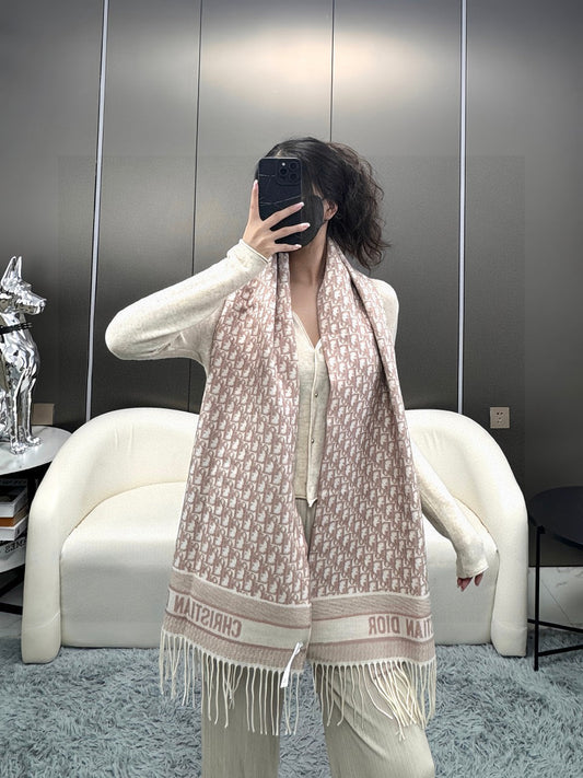 CD Classic printed double-sided cashmere scarf