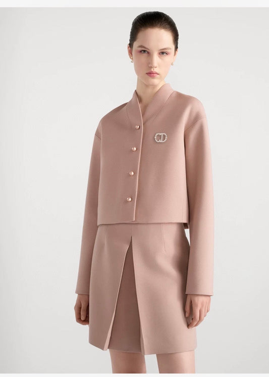 CD NEW Pearl button coat and skirt set