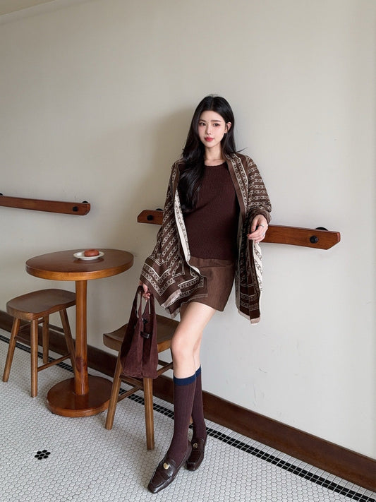 Ce1i NEW Knitted three-piece set