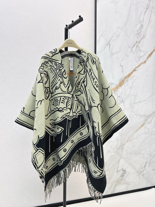 Bur NEW wool shawl cape